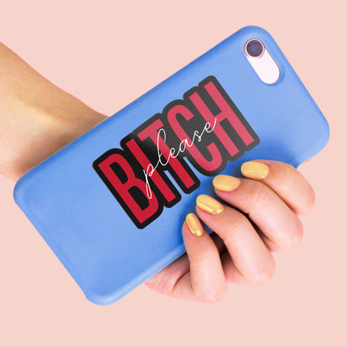 Pink "Bitch Please" Premium Vinyl Sticker, Typography Quote, Glossy Sticker