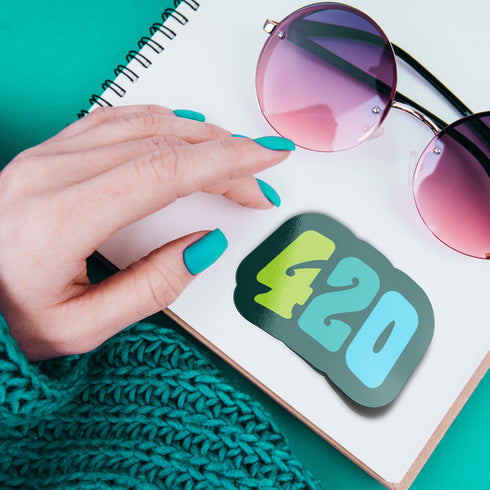 420 Premium Vinyl Sticker, Stoner Stickers, Glossy Laptop Decal