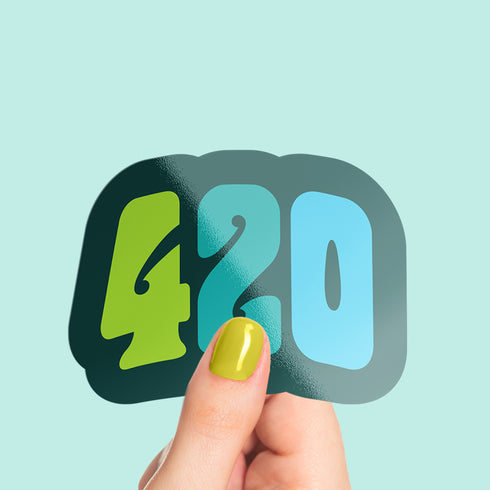 420 Premium Vinyl Sticker, Stoner Stickers, Glossy Laptop Decal