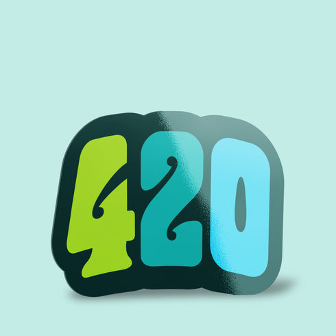 420 Premium Vinyl Sticker, Stoner Stickers, Glossy Laptop Decal