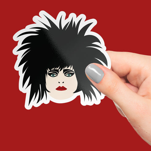 1980s Goth Punk Premium Vinyl Sticker, Siouxsie Sioux, Glossy Laptop Decal