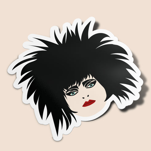 1980s Goth Punk Premium Vinyl Sticker, Siouxsie Sioux, Glossy Laptop Decal