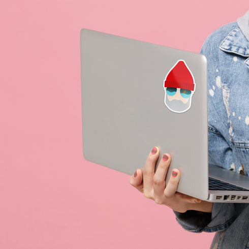 Steve Zissou Premium Vinyl Sticker, The Life Aquatic Wes Anderson-Inspired Laptop Decal