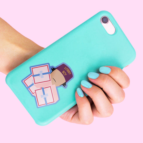 Lobby Boy Premium Vinyl Sticker, The Grand Budapest Hotel Wes Anderson-Inspired Laptop Decal