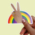 Peace Sign Rainbow LBGT Premium Vinyl Sticker, Gay Pride, Die-Cut Laptop Decal