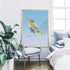 Giclee Bird Art Print - Blue