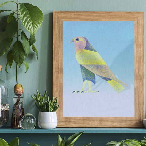 Giclee Bird Art Print - Blue