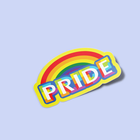 Rainbow PRIDE LBGT Premium Vinyl Sticker, Gay Pride, Die-Cut Laptop Decal