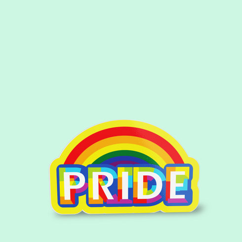 Rainbow PRIDE LBGT Premium Vinyl Sticker, Gay Pride, Die-Cut Laptop Decal