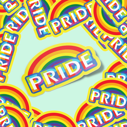 Rainbow PRIDE LBGT Premium Vinyl Sticker, Gay Pride, Die-Cut Laptop Decal