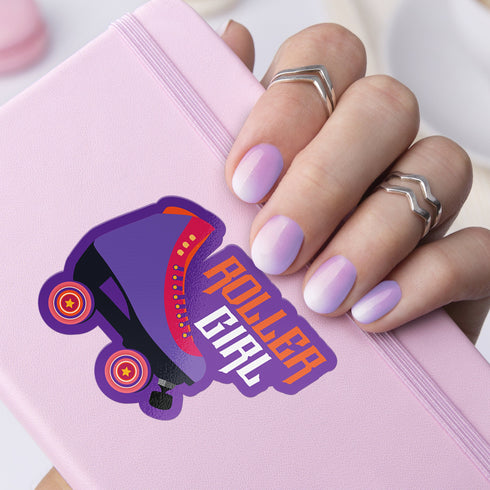 Roller Girl Premium Vinyl Sticker, Roller Skating Hydroflask Sticker, Laptop Decal