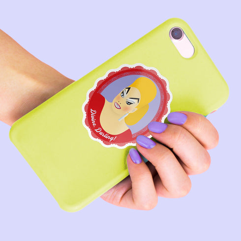 Divine Drag Queen Premium Vinyl Sticker, John Waters Cult Movie, Die-Cut Laptop Decal