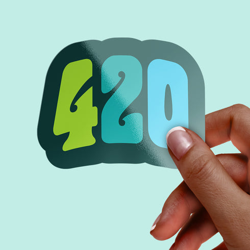 420 Premium Vinyl Sticker, Stoner Stickers, Glossy Laptop Decal