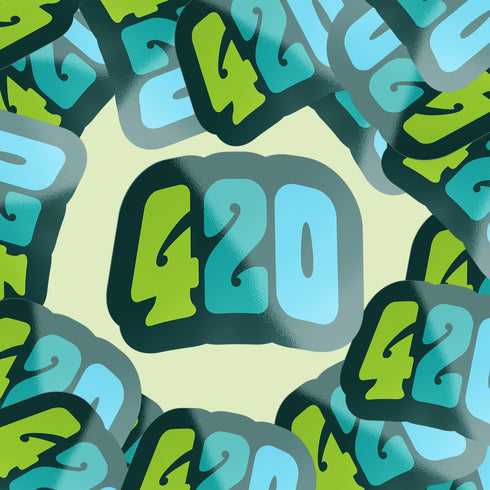 420 Premium Vinyl Sticker, Stoner Stickers, Glossy Laptop Decal