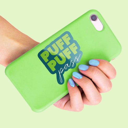 Puff, Puff, Pass Premium Vinyl Sticker, Stoner Stickers, Glossy Laptop Decal