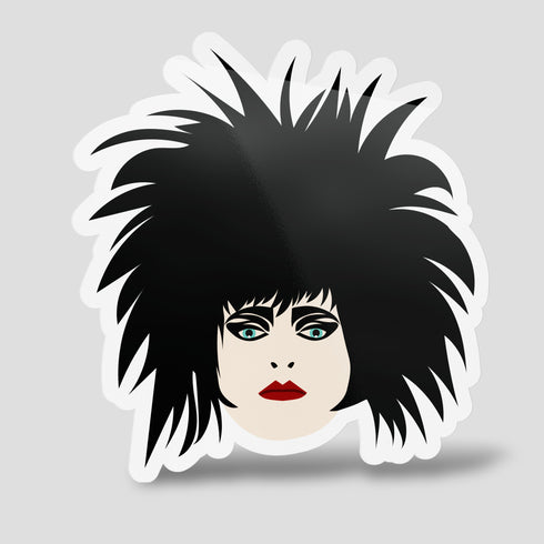 1980s Goth Punk Premium Vinyl Sticker, Siouxsie Sioux, Glossy Laptop Decal