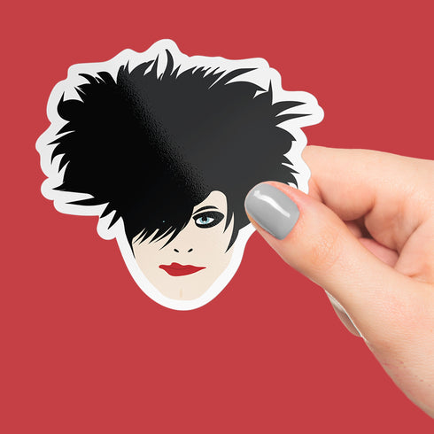 1980s Goth Premium Vinyl Sticker, Robert Smith, Glossy Laptop Decal