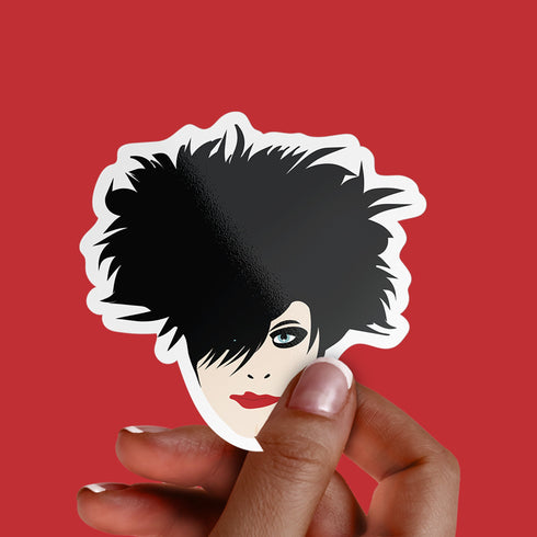 1980s Goth Premium Vinyl Sticker, Robert Smith, Glossy Laptop Decal