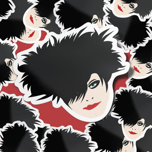 1980s Goth Premium Vinyl Sticker, Robert Smith, Glossy Laptop Decal