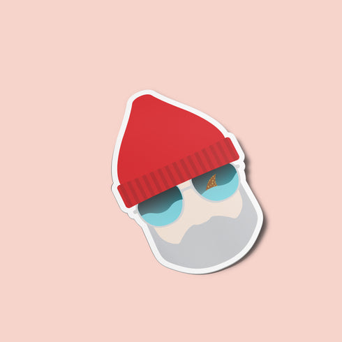 Steve Zissou Premium Vinyl Sticker, The Life Aquatic Wes Anderson-Inspired Laptop Decal