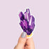 Purple Amethyst Crystal Premium Vinyl Sticker, Aquarius Birthstone, Bohemian Art Laptop Decal
