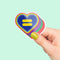 Equality Heart LBGT Premium Vinyl Sticker, Gay Pride, Die-Cut Laptop Decal