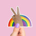 Peace Sign Rainbow LBGT Premium Vinyl Sticker, Gay Pride, Die-Cut Laptop Decal