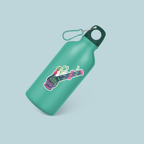 Cannabis Weed Botanical "Bong Appétit" Premium Vinyl Sticker, Weed and Cannabis Laptop Decals, Stoner Gifts