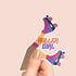 Large Roller Girl Premium Vinyl Sticker, Roller Skating Hydroflask Sticker, Quad Skates Laptop Decal