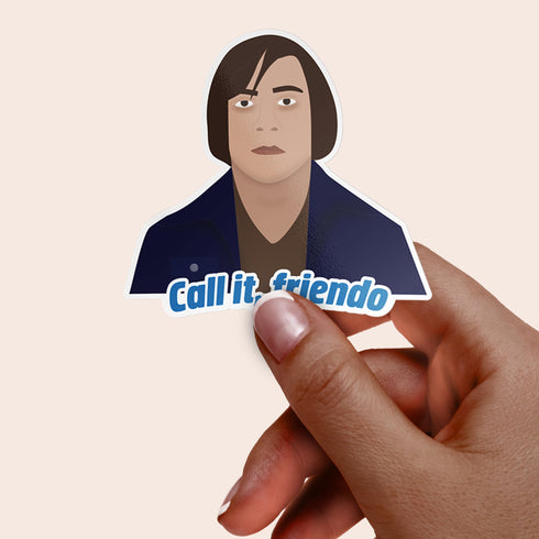 Anton "Call It, Friendo" Premium Vinyl Sticker, No Country for Old Men-Inspired Hydroflask Sticker, Laptop Decal