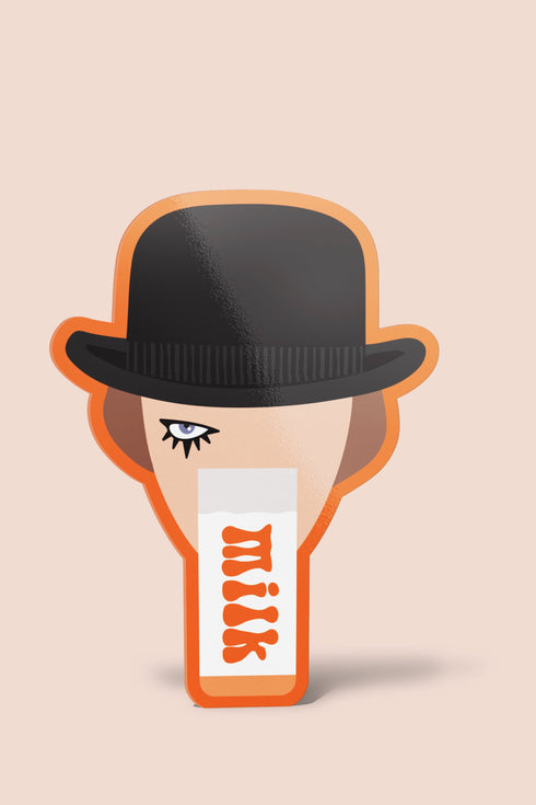 A Clockwork Orange Premium Vinyl Sticker, Stanley Kubrick Film Hydroflask Sticker, Die-Cut Laptop Decal