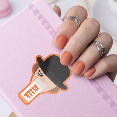 A Clockwork Orange Premium Vinyl Sticker, Stanley Kubrick Film Hydroflask Sticker, Die-Cut Laptop Decal