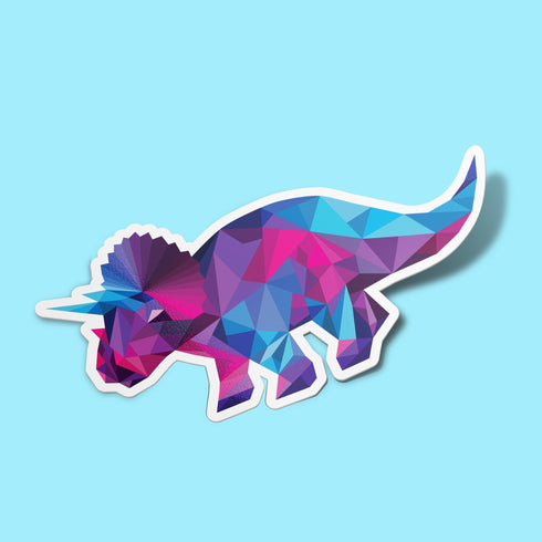 Dinosaur Triceratops Premium Vinyl Sticker, Water Bottle Sticker, Dinosaur Party Favors, Laptop Decal
