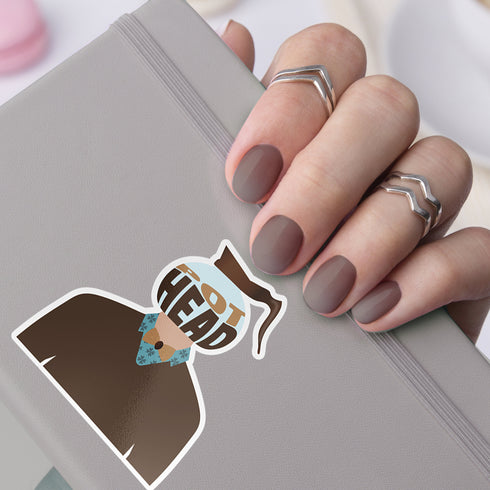 Pothead Coffee Vinyl  Sticker, Coffee Brew Art, Laptop Decal, Hydroflask Sticker Coffee Lover Gifts