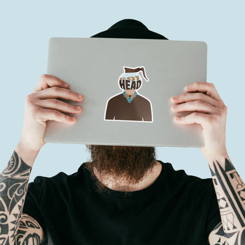 Pothead Coffee Vinyl  Sticker, Coffee Brew Art, Laptop Decal, Hydroflask Sticker Coffee Lover Gifts