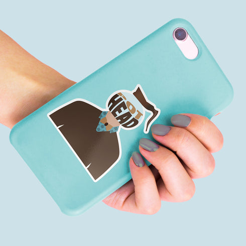 Pothead Coffee Vinyl  Sticker, Coffee Brew Art, Laptop Decal, Hydroflask Sticker Coffee Lover Gifts