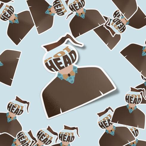 Pothead Coffee Vinyl  Sticker, Coffee Brew Art, Laptop Decal, Hydroflask Sticker Coffee Lover Gifts