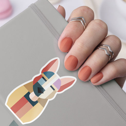 Abstract German Shepherd Dog Premium Vinyl Sticker, Water Bottle Sticker, Dog Lover Gift, Golden Doodle Laptop Decal, Stocking Stuffers