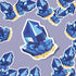 Blue Sapphire Crystal Premium Vinyl Sticker, Gift for Virgo, Bohemian Art Laptop Decal, Stocking Stuffer
