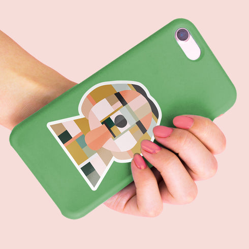 Abstract Labradoodle Dog Premium Vinyl Sticker, Water Bottle Sticker, Dog Lover Gift, Golden Doodle Laptop Decal, Stocking Stuffers