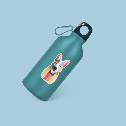 Abstract German Shepherd Dog Premium Vinyl Sticker, Water Bottle Sticker, Dog Lover Gift, Golden Doodle Laptop Decal, Stocking Stuffers