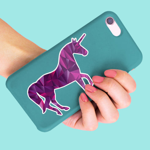 Unicorn Geometric Premium Vinyl Sticker, Water Bottle Sticker, Unicorn Party Favors, Laptop Decal