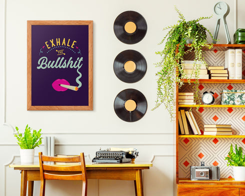 Purple Exhale the Bullshit Art Print