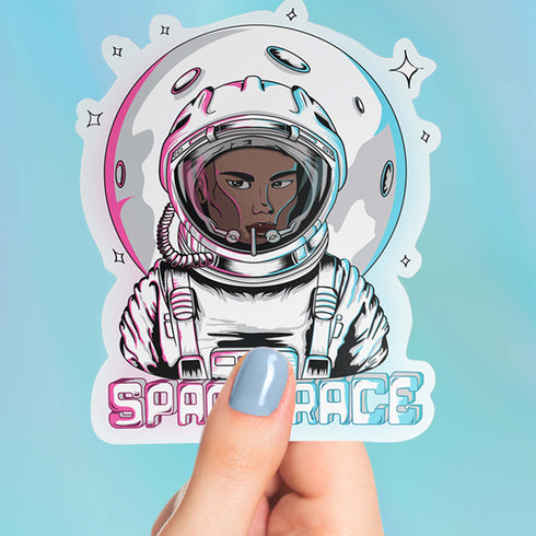 Space Grace Premium Vinyl Sticker, Grace Jones Astronaut Laptop Decal, 1980s Style Sticker, Space Galaxy