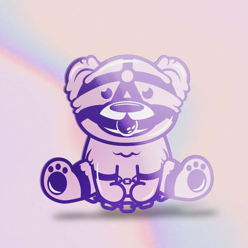 Kinky Bear Premium Vinyl Sticker, BDSM Decal, Bondage Hydroflask Sticker