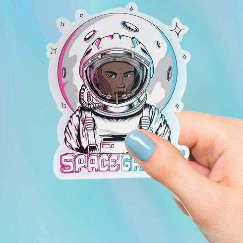 Space Grace Premium Vinyl Sticker, Grace Jones Astronaut Laptop Decal, 1980s Style Sticker, Space Galaxy