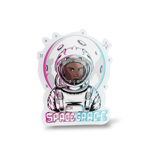 Space Grace Premium Vinyl Sticker, Grace Jones Astronaut Laptop Decal, 1980s Style Sticker, Space Galaxy