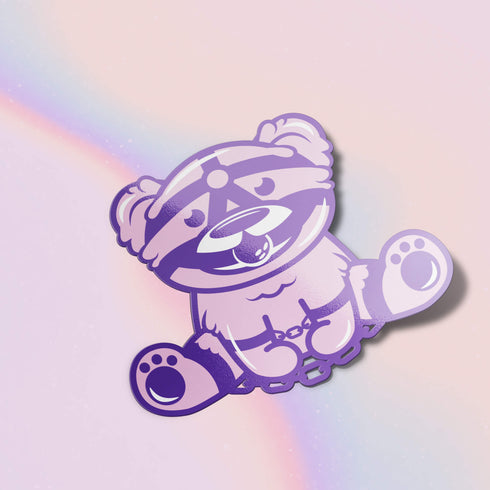 Kinky Bear Premium Vinyl Sticker, BDSM Decal, Bondage Hydroflask Sticker