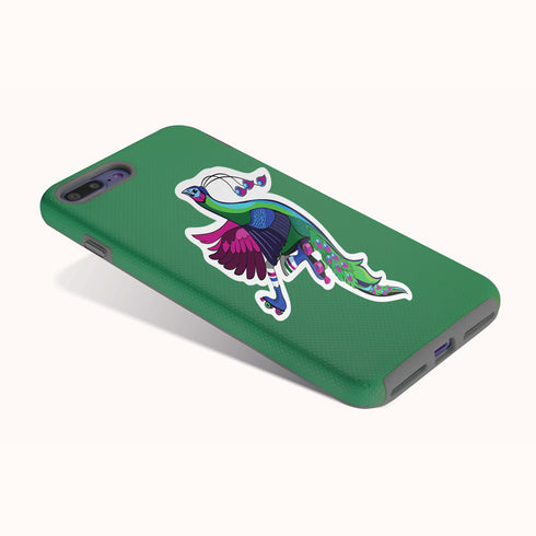 Art Deco Roller Skating Peacock Premium Vinyl Sticker, Roller Skating Hydroflask Sticker, Quad Skates Stickers