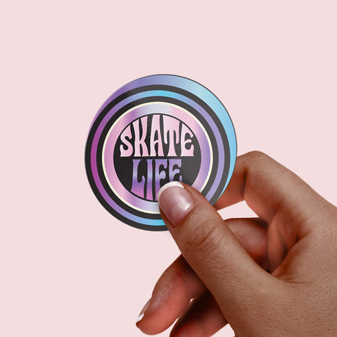 Skate Life Large Roller Skate Premium Vinyl Sticker, Roller Skating Hydroflask Sticker, Quad Skates Laptop Decal, Roller Skate Accessories